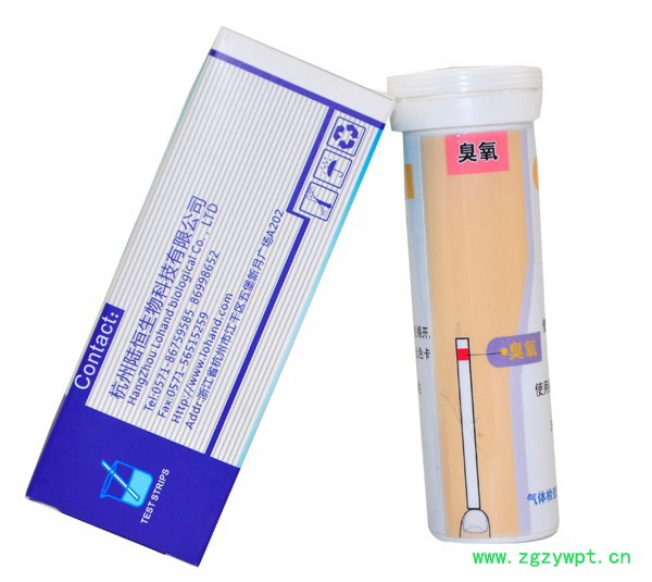 杭州陸恒空氣臭氧檢測(cè)試紙0-40mg/l，臭氧測(cè)試包分析儀器臭氧測(cè)試條臭氧紙?jiān)噭┖斜壬?00條裝