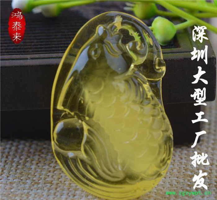 精致吉祥琥珀雕刻件鯉魚 10克左右新蜜蠟吊墜 鴻泰來**