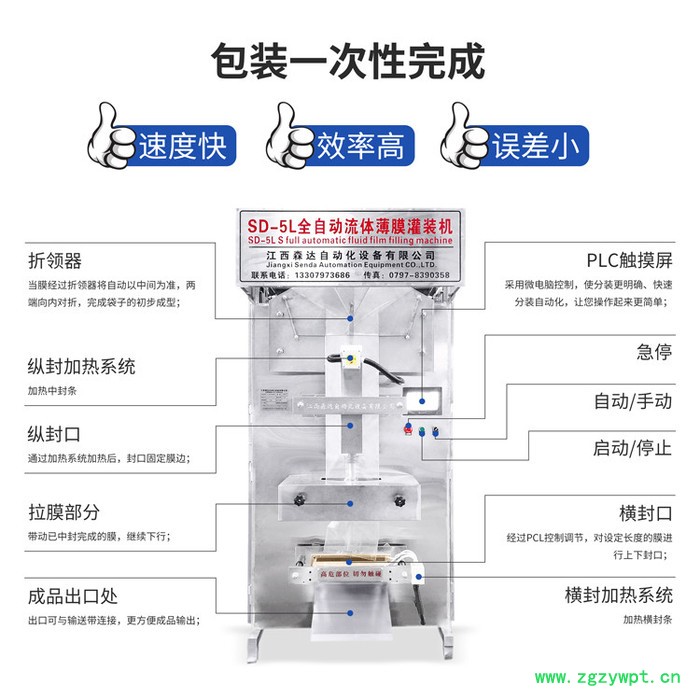 森達SD-5L 901膠水灌裝設備 108建筑膠水灌裝機 液體灌裝封口一體機 乳液包裝機