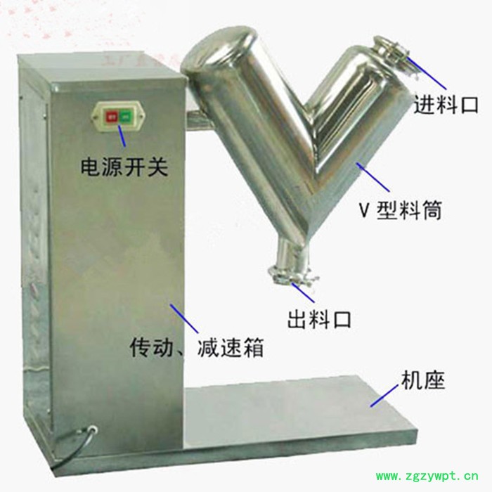 VH-14升小型實(shí)驗(yàn)室用V型混合機(jī) 中藥粉末顆粒輔料不銹鋼攪拌機(jī) 雙壁混合機(jī)